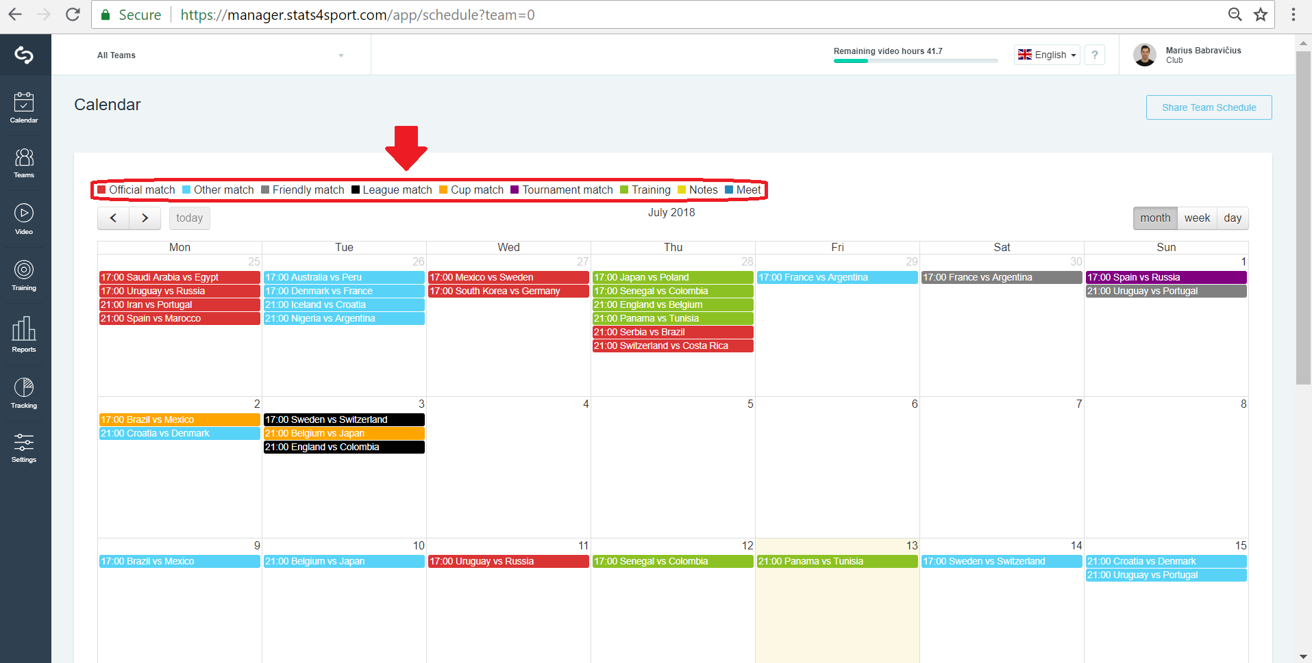 Calendar view — illustration