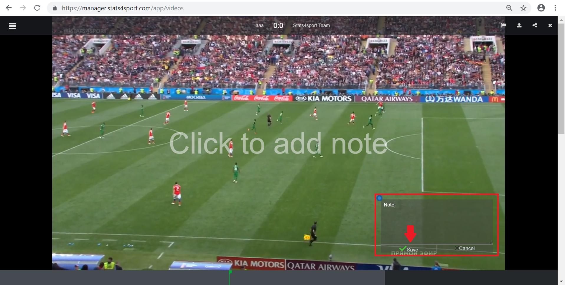 How to add note on video — illustration