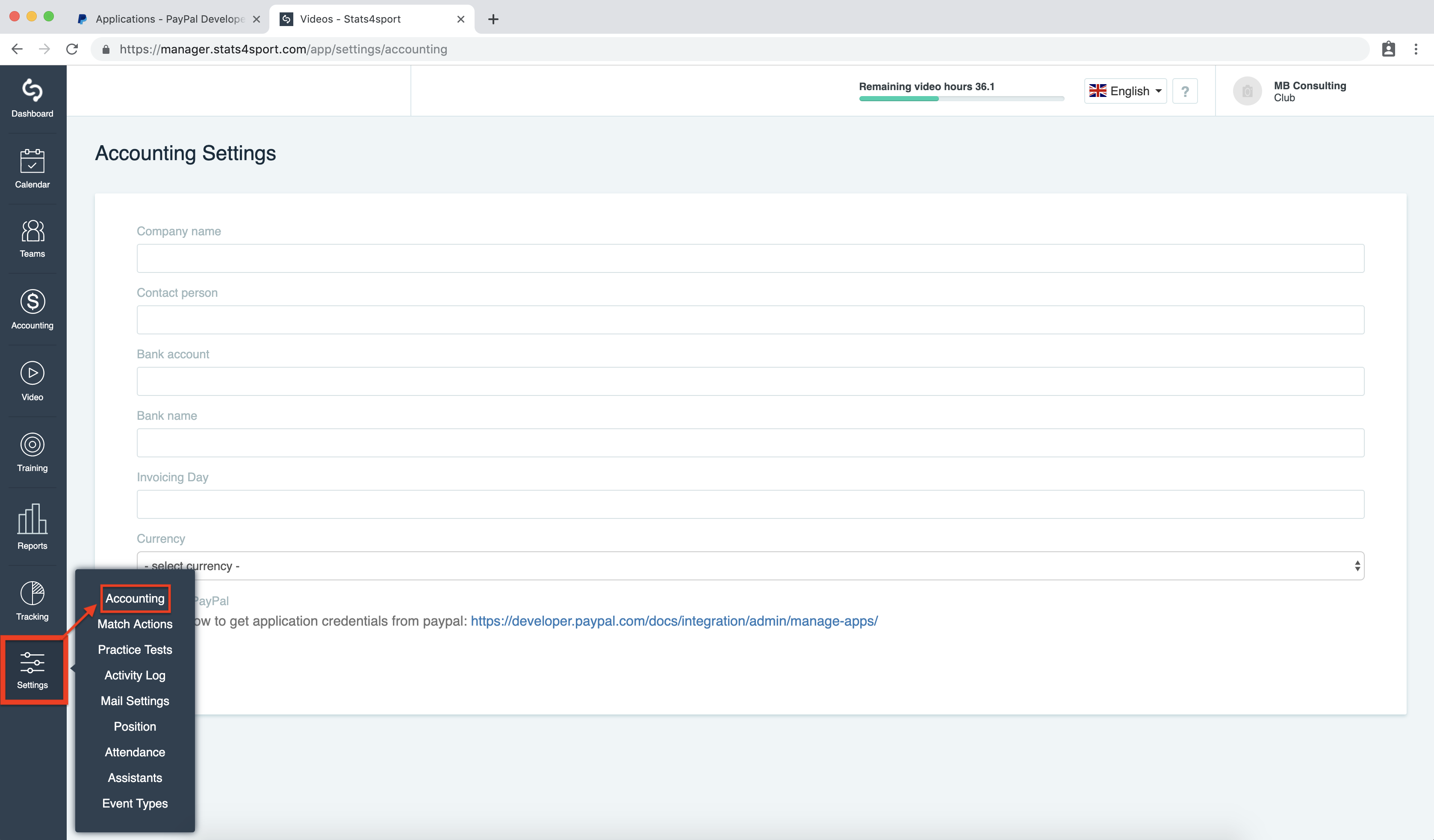 PayPal setup — illustration